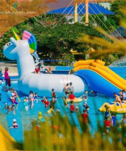 Phao kỳ lân bơm hơi khổng lồ - Đồ chơi bơm hơi bạt PVC dưới nước